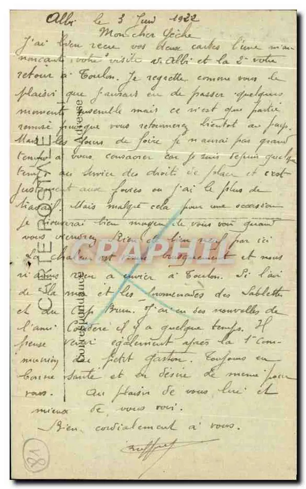 Albi — La Statue Lapérouse — éditeur Le Tarn Illustré, n° 80 - Verso
