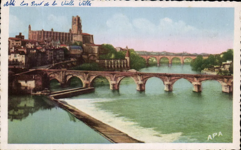 Albi — Die Brücken und die Altstadt — Gesellschaft der Ansichtskarten P.A. - Poux, Albi - Vorderseite