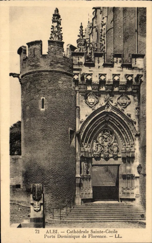 Albi — Kathedrale Sainte-Cécile — Dominicale-Tor von Florence — LL. - Vorderseite