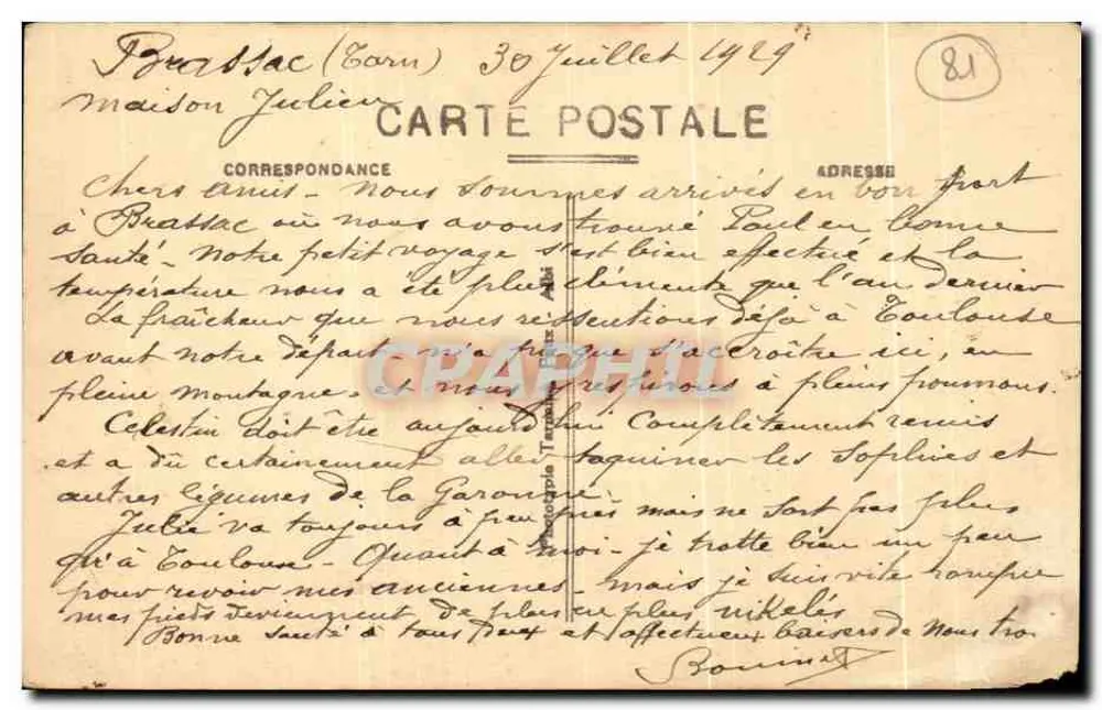 Castres - O Sidobre - Roc de l'Oie — O Tarn Illustré n°669 - Verso