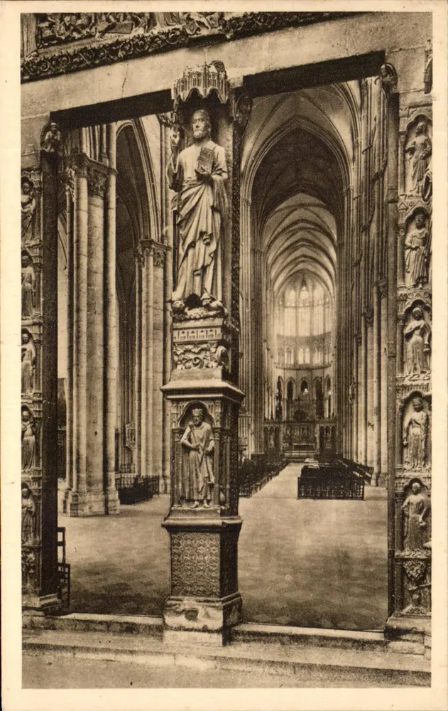 Kathedrale von Amiens — Die Kirche vom Portal des Erlösers gesehen — Ausgabe R. C. 1861 - Vorderseite