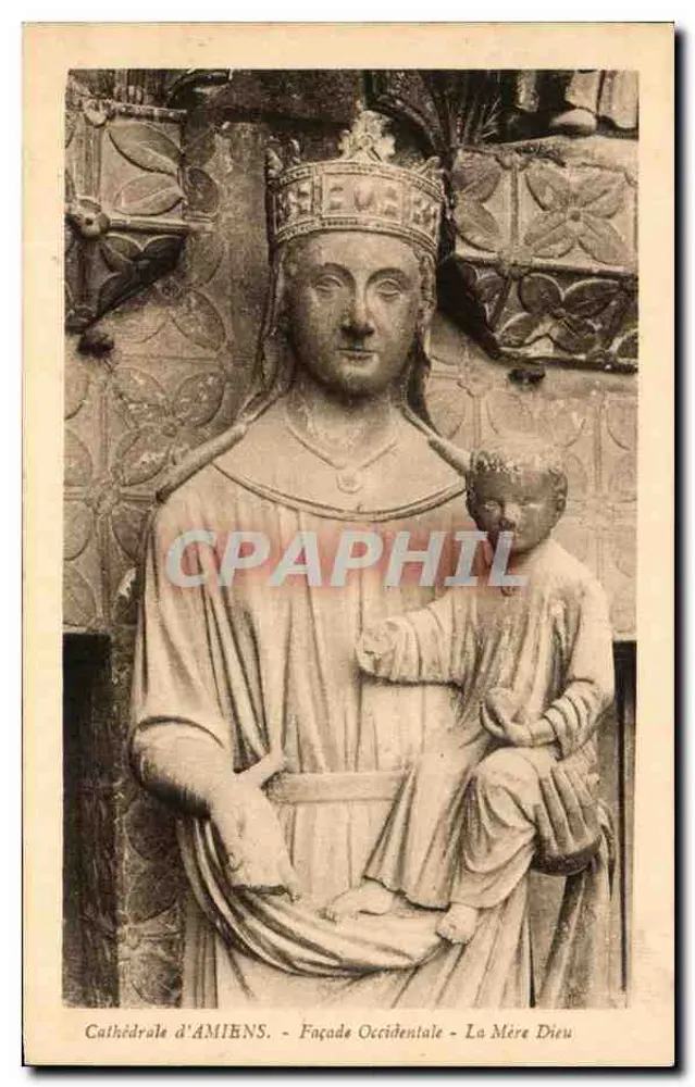 Amienser Kathedrale - Westfassade - Die Mutter Gottes - Vorderseite