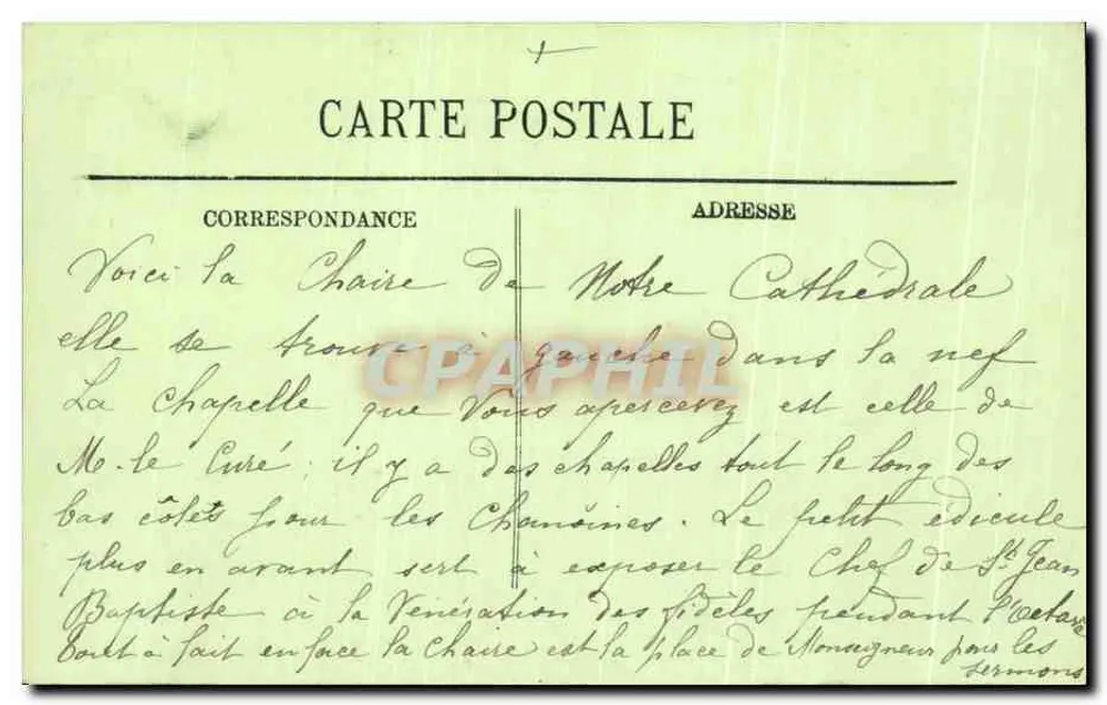 Amiens — A Catedral — A Cátedra — LL - Verso
