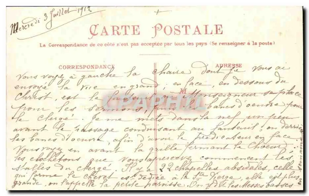 Amiens — A Nef da Catedral — Edições da Nova Galeria - Verso