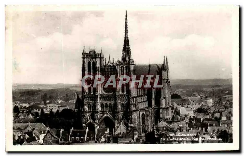 Amiens — Catedral — Vista Geral — editor Réal-Photo, Paris - Frente