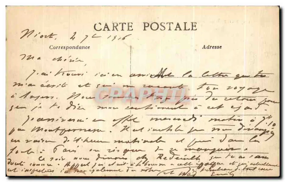 Niort (Deux-Sèvres) - Der Donjon - Ansicht aus den alten Brücken - N. Allix, Papier-Tasche-Zeitung, Niort - Rückseite