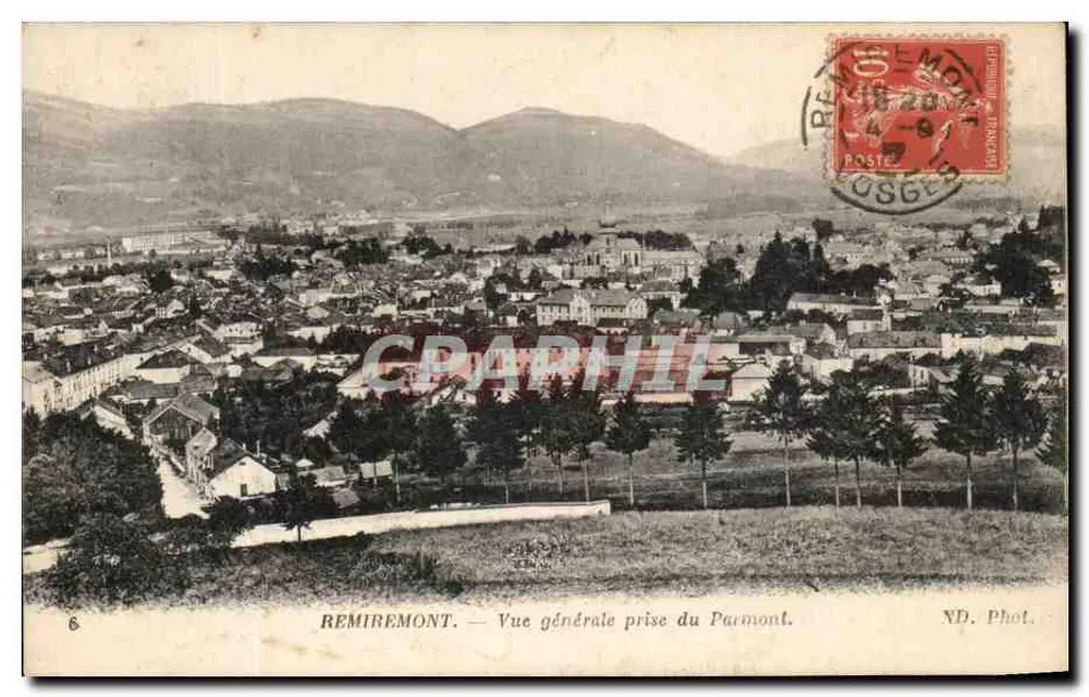 Remiremont — Allgemeiner Blick vom Parmont — ND. Fotografie - Vorderseite