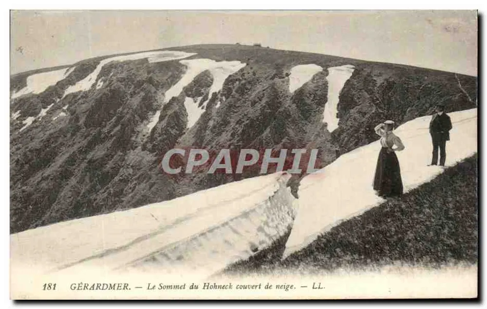 Gérardmer — Ansicht des schneebedeckten Gipfels von Hohneck — LL. n°181 - Vorderseite