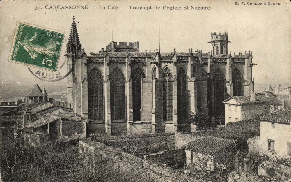 Carcassonne — Die Stadt — Transept der Kirche St-Nazaire — B. F. Chalon s/ Saône - Vorderseite