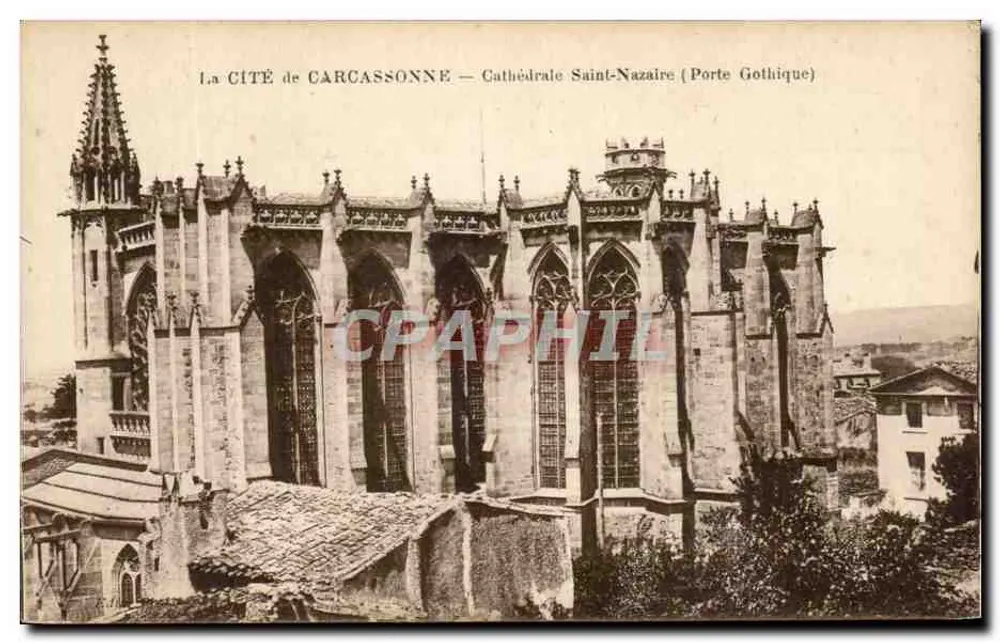 Carcassonne — Kathedrale Saint-Nazaire (Gotische Pforte) — Verleger unbekannt - Vorderseite