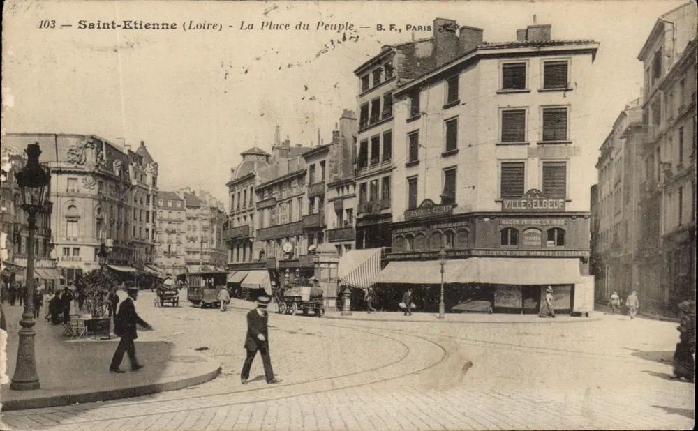 Saint-Étienne (Loire) - La Place du Peuple — B.F., Paris, n°103 - Vorderseite