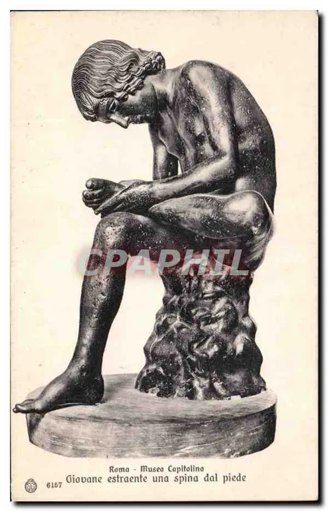 Jungmann, der eine Dornen aus dem Fuß zieht — Roma - Museo Capitolino — Verlag Brunner & C., Como - Vorderseite