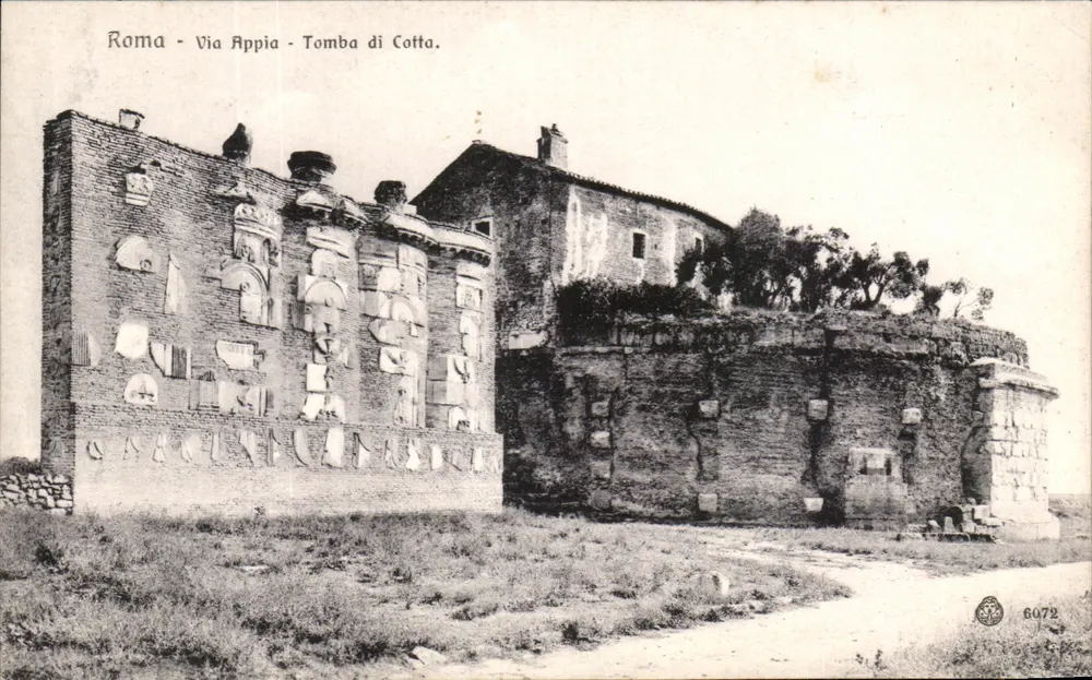Roma - Via Appia - Tumba de Cotta — editor Brunner & C., n° 6072 - Anverso