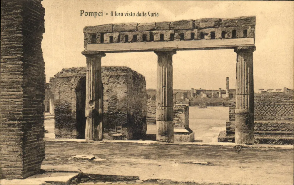 Pompeii — Der Forum gesehen von den Curie — Ed. E. Regozino, Galleria Umberto - Napoli 228 - Vorderseite