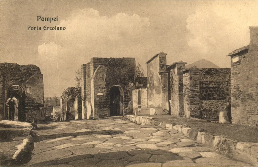 Pompeia — Porta Ercoleano — Ed. E. Ragozine, Galleria Umberto - Napoli 236 - Frente