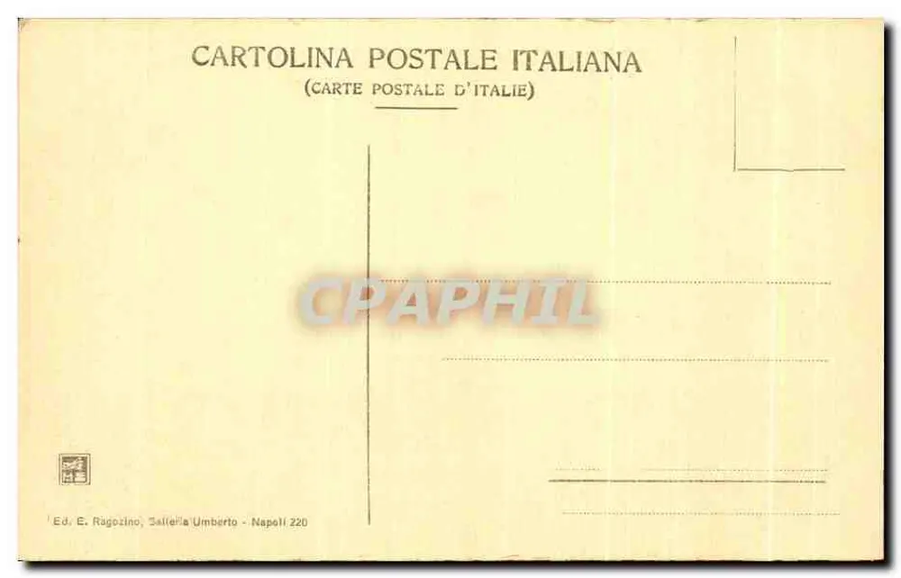 Pompeia — Casa della Caccia — Ed. E. Ragozino, Saliteria Umberto - Napoli 220 - Verso