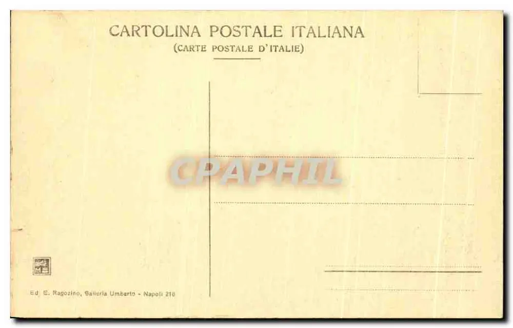 Pompeia - A Basílica — editor E. Ragozino, série 218 - Verso