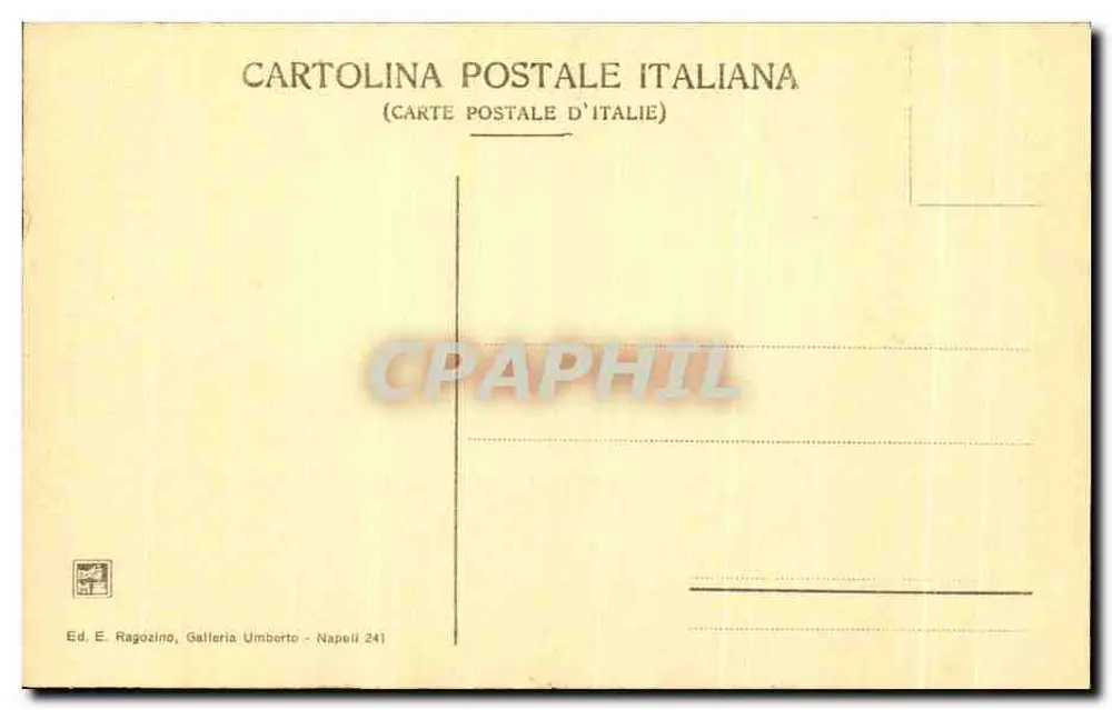 Pompéia — Templo de Apolo e de Vênus — Ed. E. Ragozino, Galleria Umberto - Napoli 241 - Verso