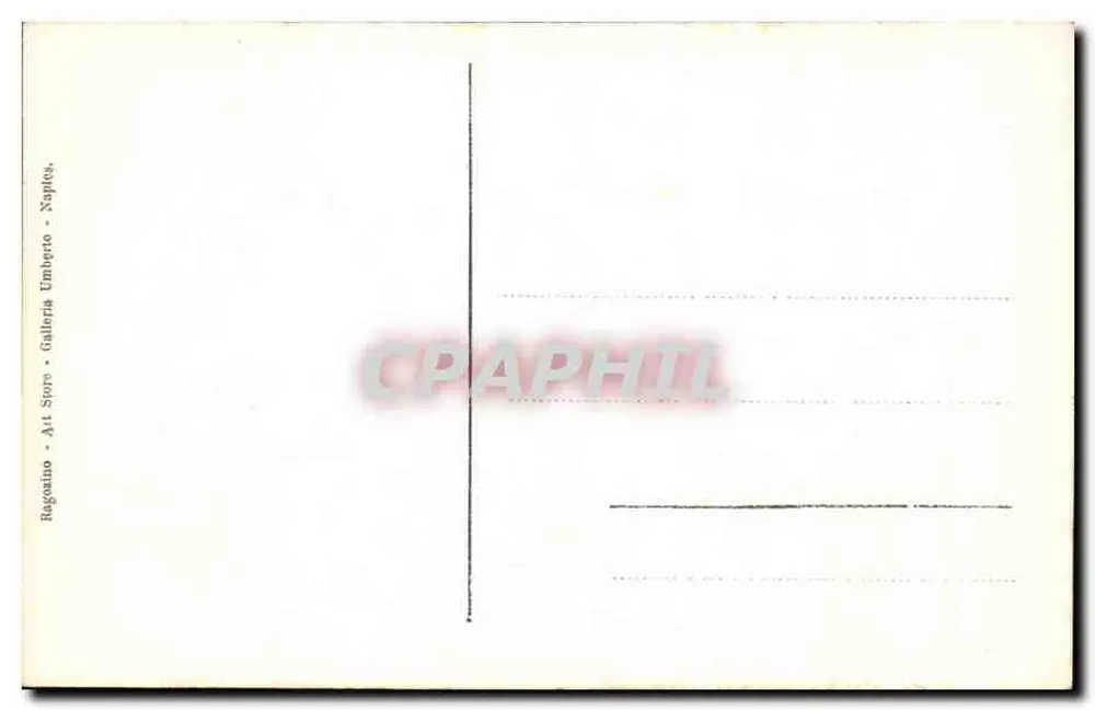 Pompei - Via Mercurio — vista das ruínas antigas — editor Ragotino, Nápoles - Verso