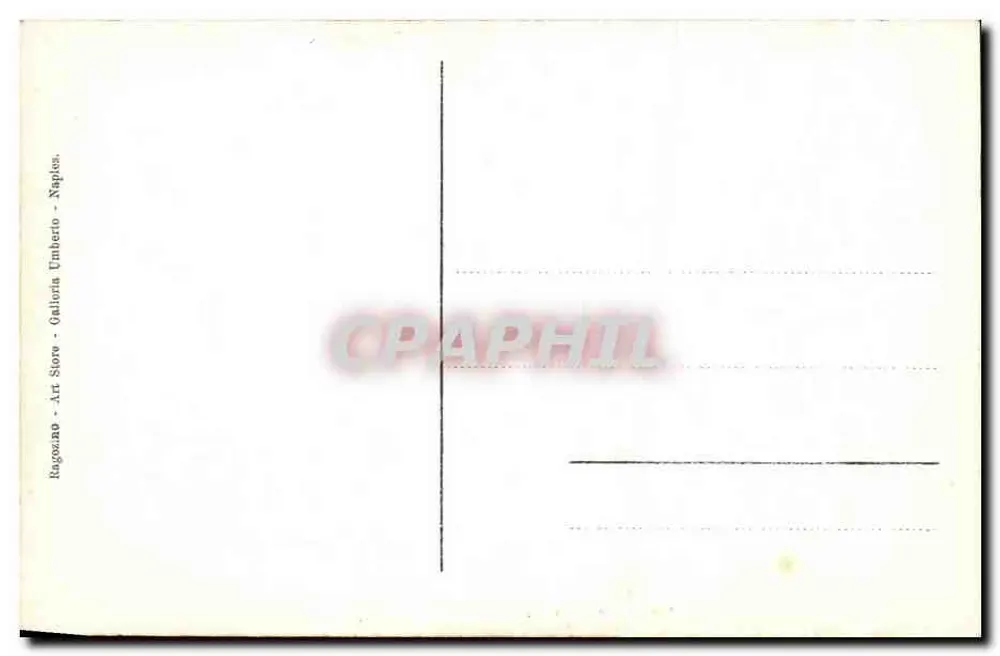Pompeia — Templo de Hércules — editor Ragozzano, Nápoles - Verso