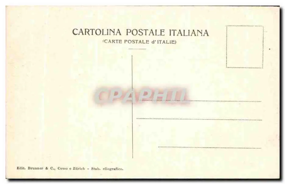 Pompeia - Museu - Cadáver de homem — editor Brunner & C., Como e Zurique, n° 8384 - Verso