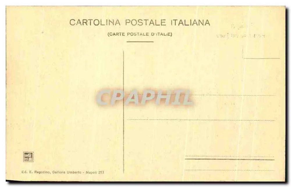 Pompéia — Porticato do Fórum — Ed. E. Ragozino, Galleria Umberto - Napoli 217 - Verso