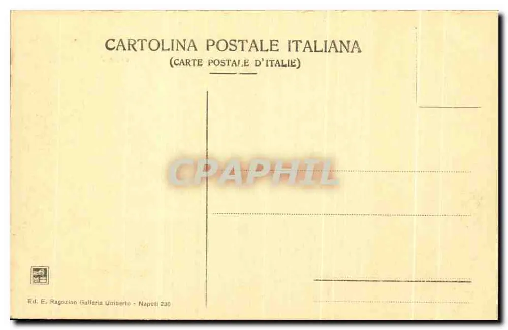 Pompei — Tempio d'Apollo e Vener — Éd. E. Ragozino Galleria Umberto - Napoli 230 - Verso