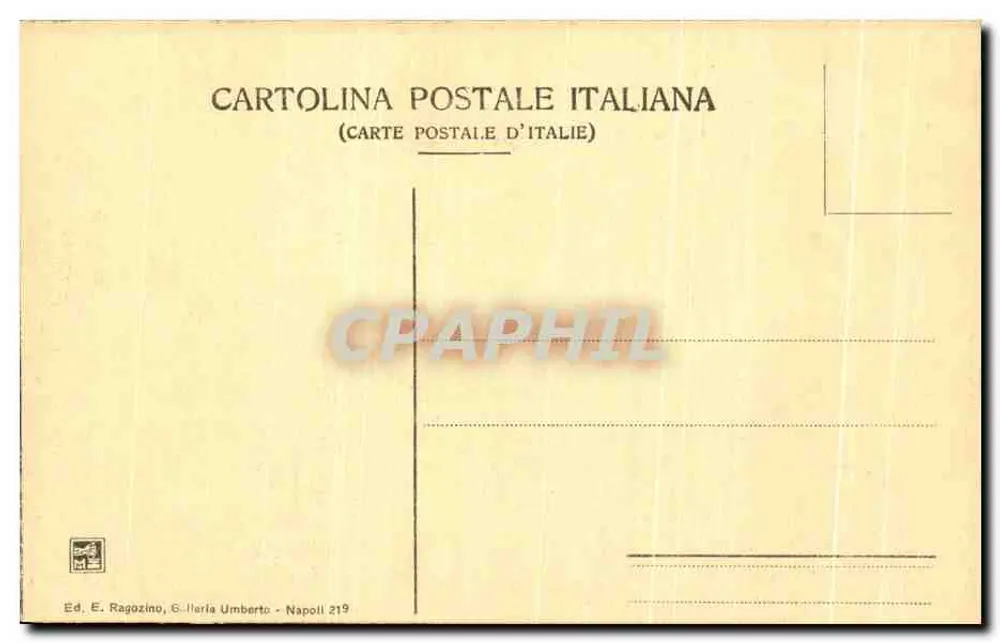 Pompeia — Casa dos capitéis figurados — Ed. E. Ragozino, Galleria Umberto - Napoli 219 - Verso