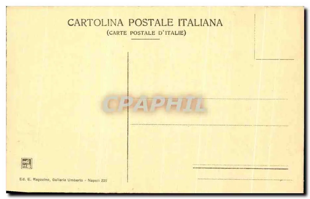 Pompeia — Casa do Labirinto — Ed. E. Ragozino, Galleria Umberto - Napoli 225 - Verso