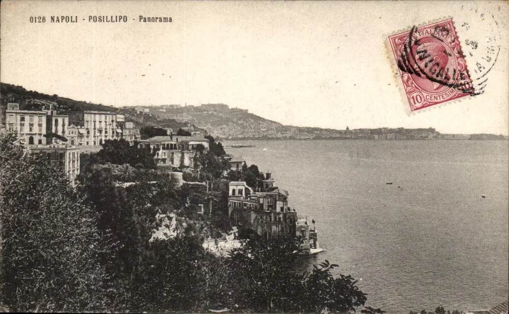 Nápoles - Posillipo - Panorama — série 0126, editor Ontini Oario - Frente