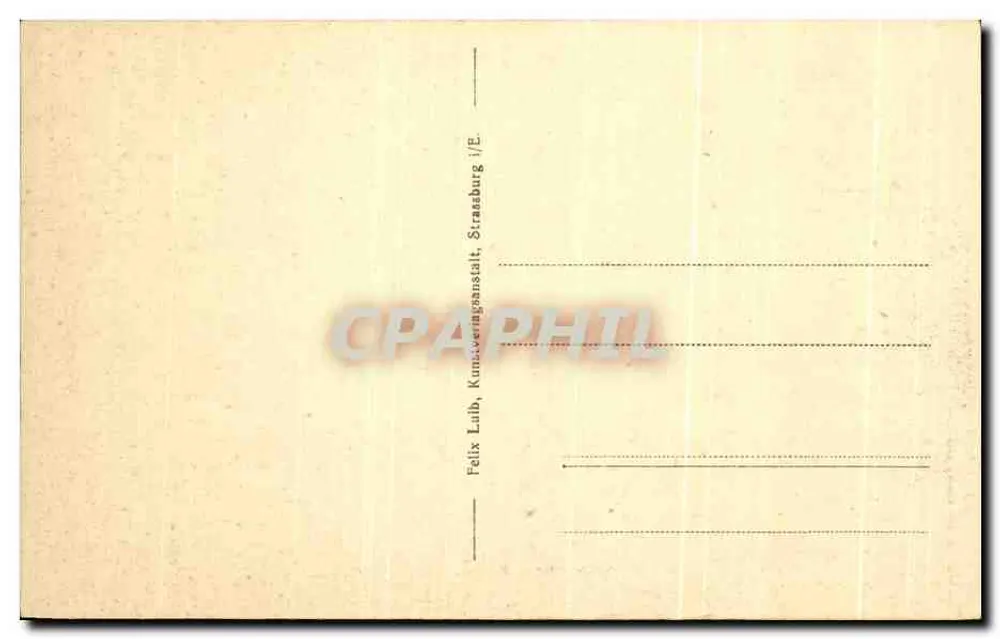 Ruínas de Girsberg perto de Rappoltsweiler — editor Felix Lubb, Kunaverlaganstalt, Strasbourg - Verso