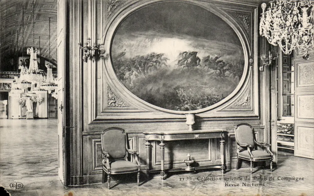 Interior do Palácio de Compiègne — Coleção especial do Palácio de Compiègne — Revista Nocturna — Editor ELD, n° 27 bis - Frente