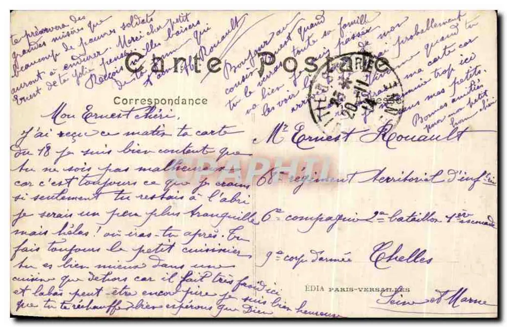 Compiegne — Le Pont détruit après la Guerre de 1914 — LL. — N° 162 - Rückseite