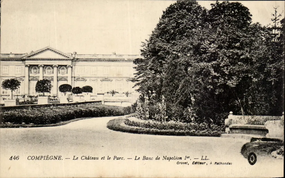 Compiègne — Schloss und Park — Napoleon Iers Bank — Verlag Croset, Rethondes - Vorderseite