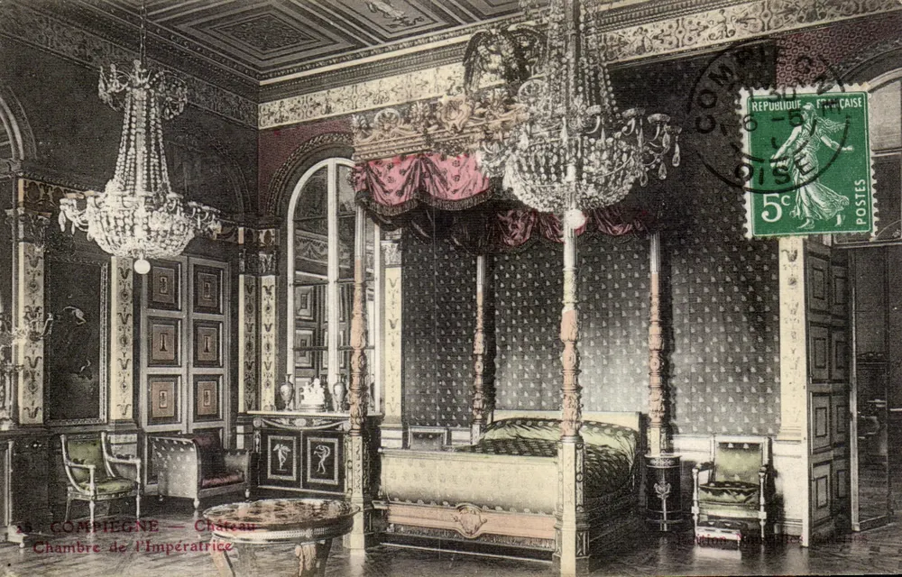 Compiègne — Castelo — Quarto da Imperatriz — Edições Pommier - Frente