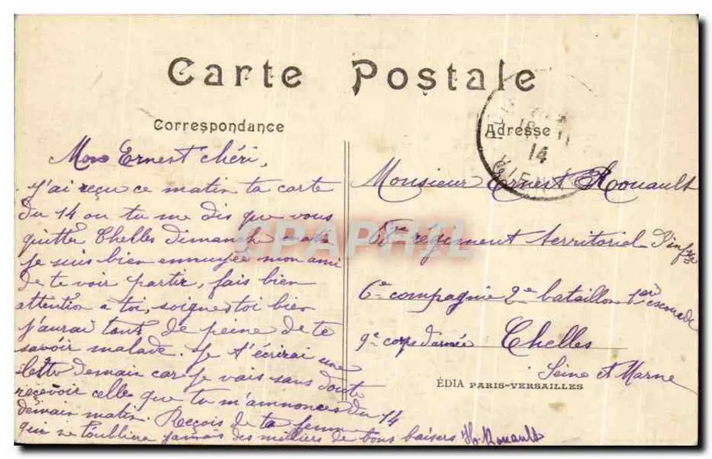 Le crime de Reims — Un des Bas-Côtés — LL. n°86 - Rückseite