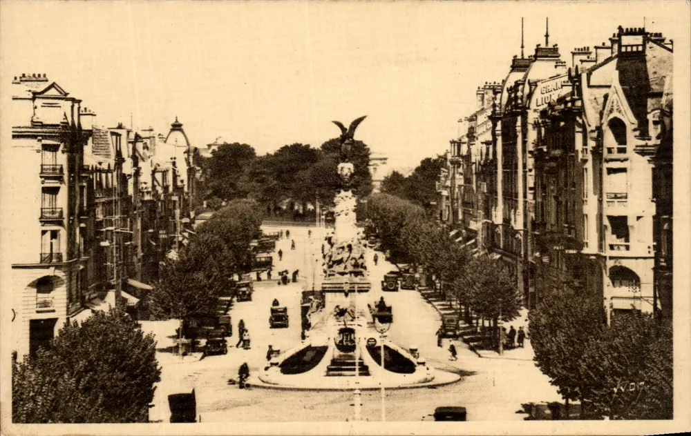 Reims — Place d'Erlon und Fontaine Subé — Les Éditions d'Art 'Véron' - Vorderseite