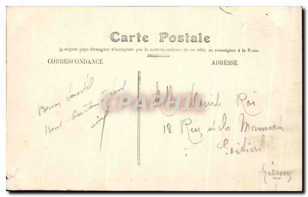 Chalons-sur-Marne — Cours d'Ormesson — éditeur A.C. - Verso