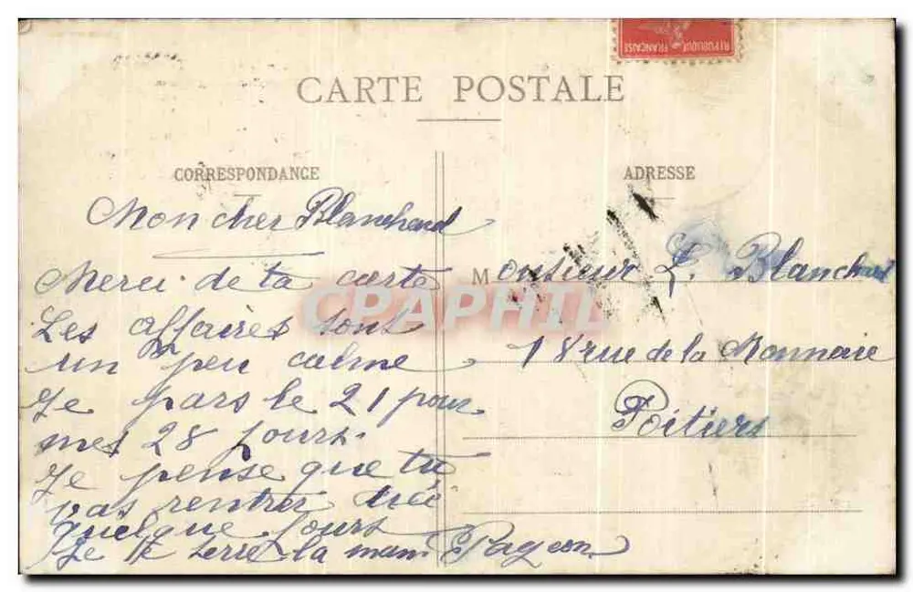 Paris - Das Hotel Terminus und die Rue St-Lazare — anonymer Verleger, Nr. 274 - Rückseite