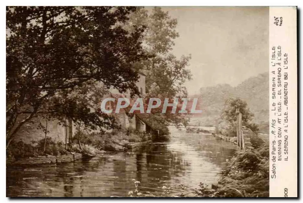 L'Isle-sur-Serein — Der Serein bei L'Isle — Salon de Paris, n° 44N - Vorderseite
