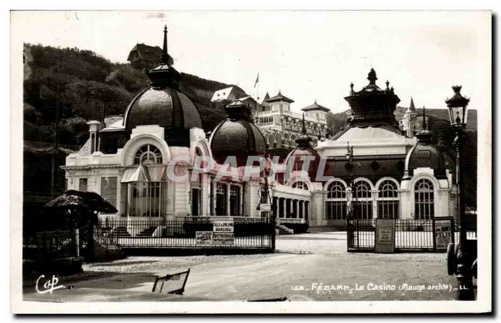 Fécamp, O Casino (Arches de Maugé) — editor C.A.P. — número de série 168 - Frente