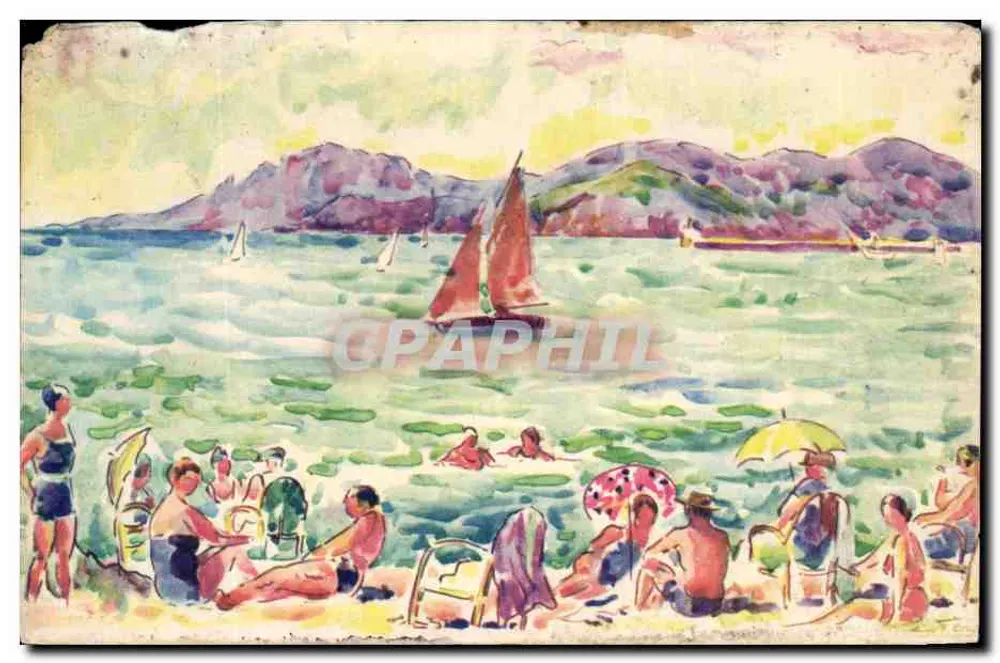 Cannes : La Plage devant le "Martinez" — éditeur Éditions H. Alton - Paris - Awers