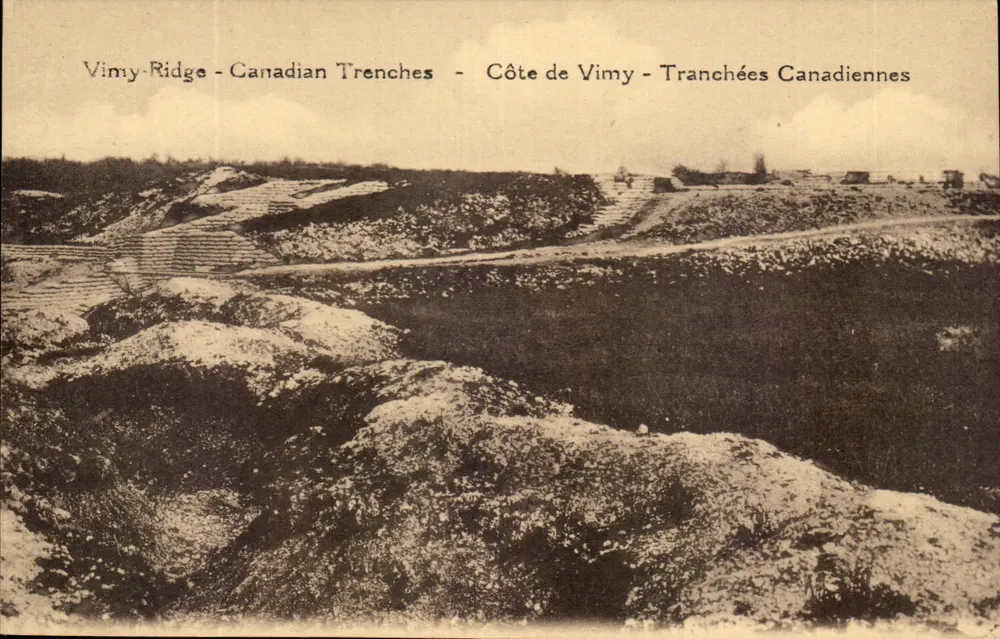 Costa de Vimy - Trincheiras Canadenses — Vista das trincheiras canadenses no Vimy Ridge - Frente