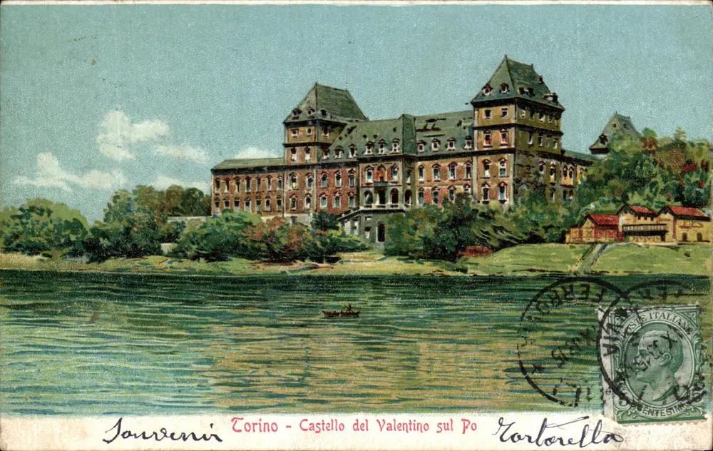 Turin - Schloss Valentino am Po — Verlag 'Cartolina Postale' (Neapel) - Vorderseite