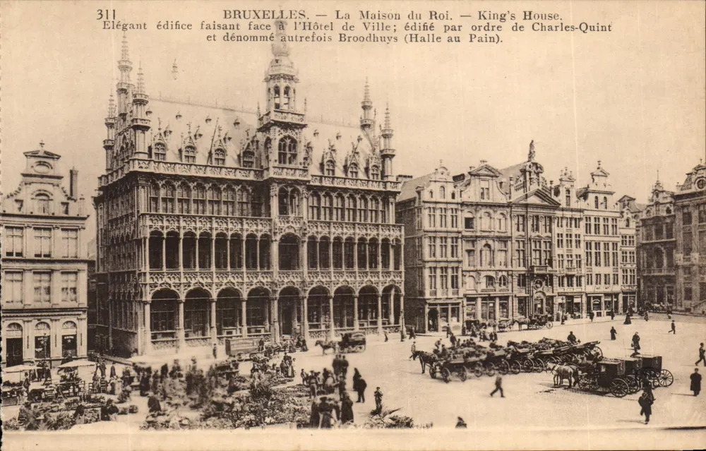 Bruxelas — A Casa do Rei — Casa do Rei — construída por ordem de Carlos V - Frente