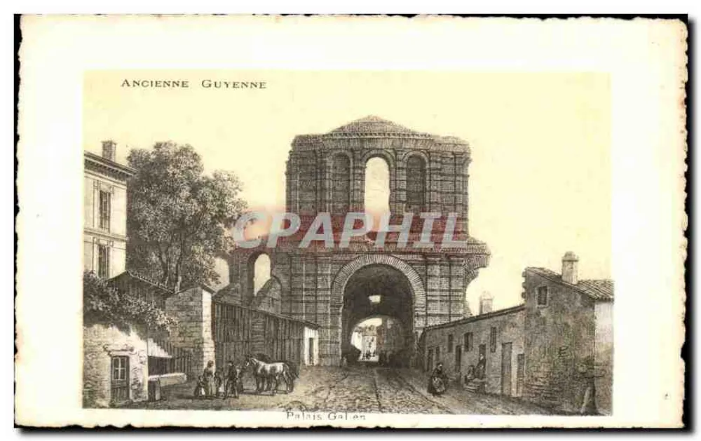 पैलेस-गैलेन की द्वार — पुराना गियेन — अज्ञात प्रकाशक, श्रृंखला संख्या अदृश्य - आगे