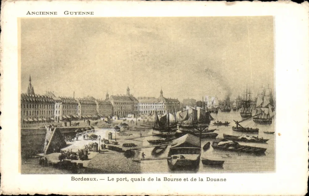 Bordeaux — Der Hafen, Kai der Börse und Zoll — Ancienne Guyenne - Vorderseite