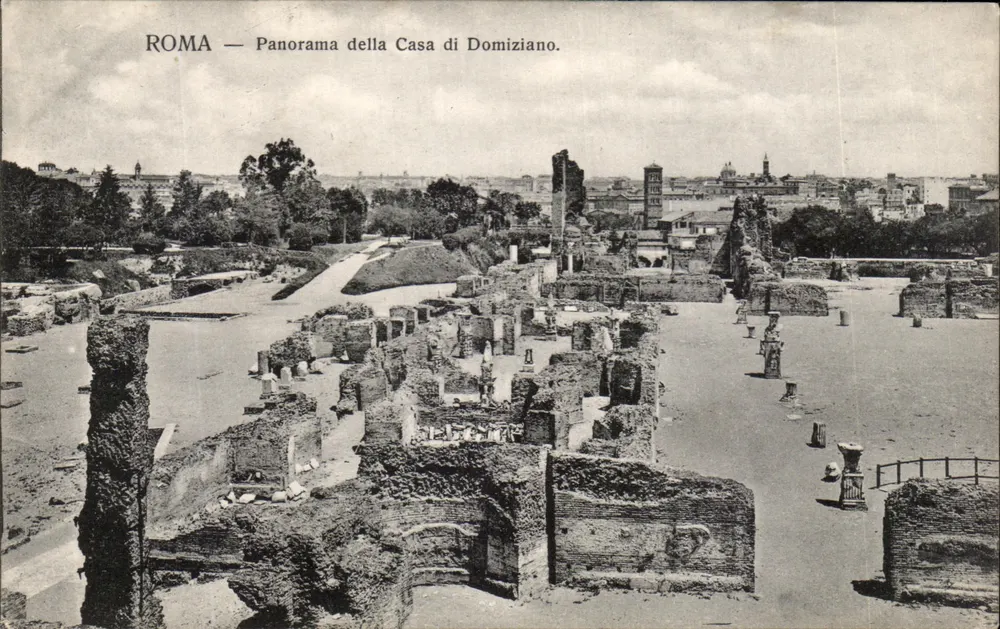 Rom — Panorama der Villa des Domitian — Ernerto Richter, Nr. 496 - Vorderseite