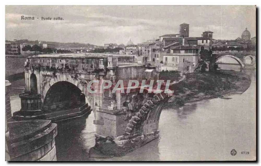 Roma - Ponte Roto. — Editor Brunner & C., Como e Zürich - Stab. eliografico. N° de série 6719. - Frente