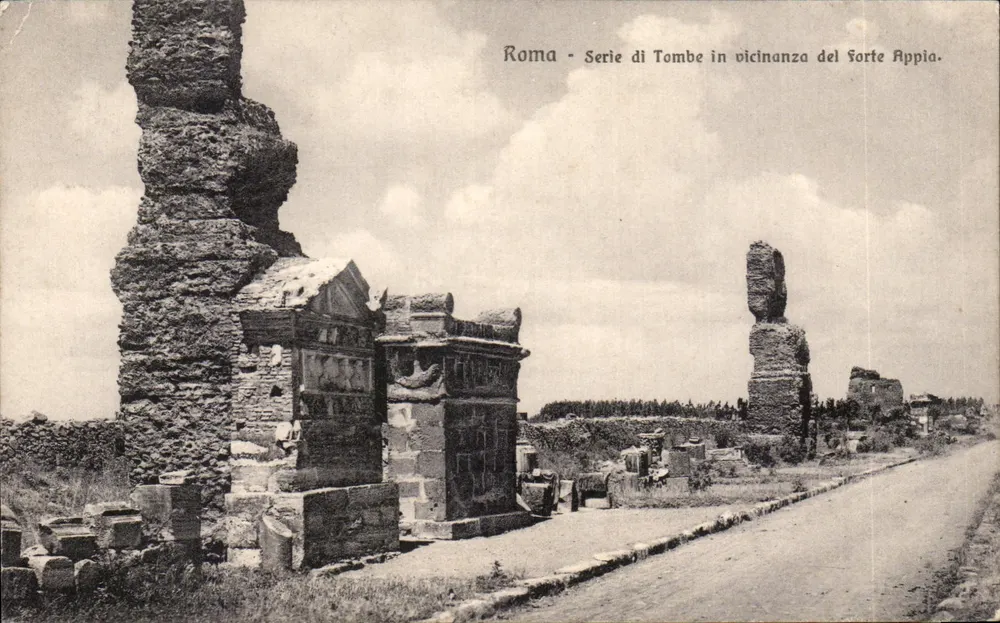 Roma — Serie von Gräbern in der Nähe der Via Appia — Edit. Brunner & C., Como e Zürich - Vorderseite